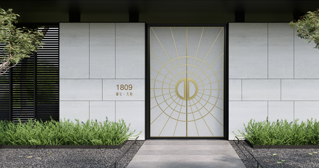 别墅入户门定制：铸铝门与铜门的选择与风格搭配