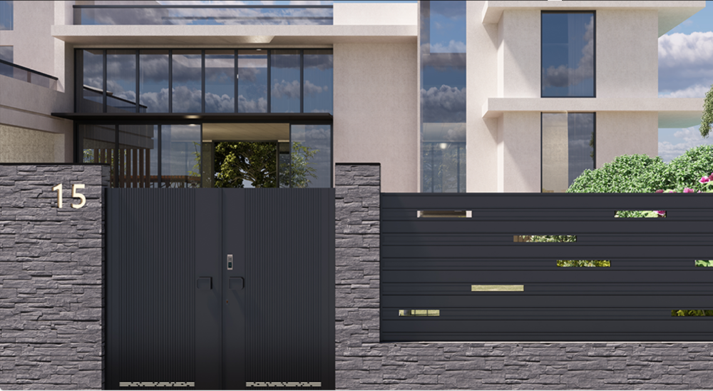 庭院入户门定制铁艺铝合金与实木的材质大比拼 