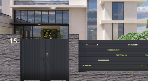 庭院入户门定制：铁艺、铝合金与实木的材质大比拼